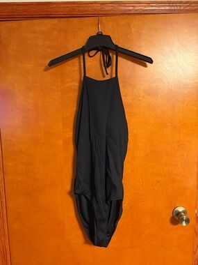 Old Navy Black One-Piece Halter Swimsuit